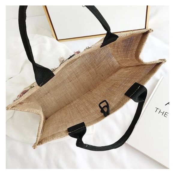 Hello Weekend Mode- Tassel Linen Shoulder Bag - Picture 8 of 8